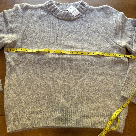 J.Crew Fuzzy Puff-Sleeve Sweater — NWT — Size XL — Heather Frosted Grey (Blue) - Picture 11 of 12
